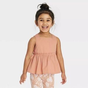 Toddler Girls Grayson Collective Poplin Peplum Tank Top 3T